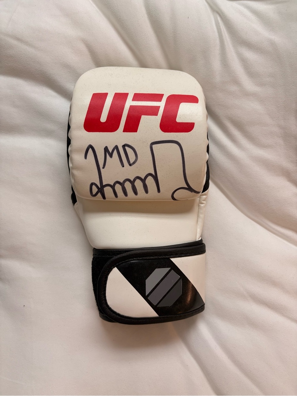 UFC Signed Merab White and Black MMA Glove Authenticated